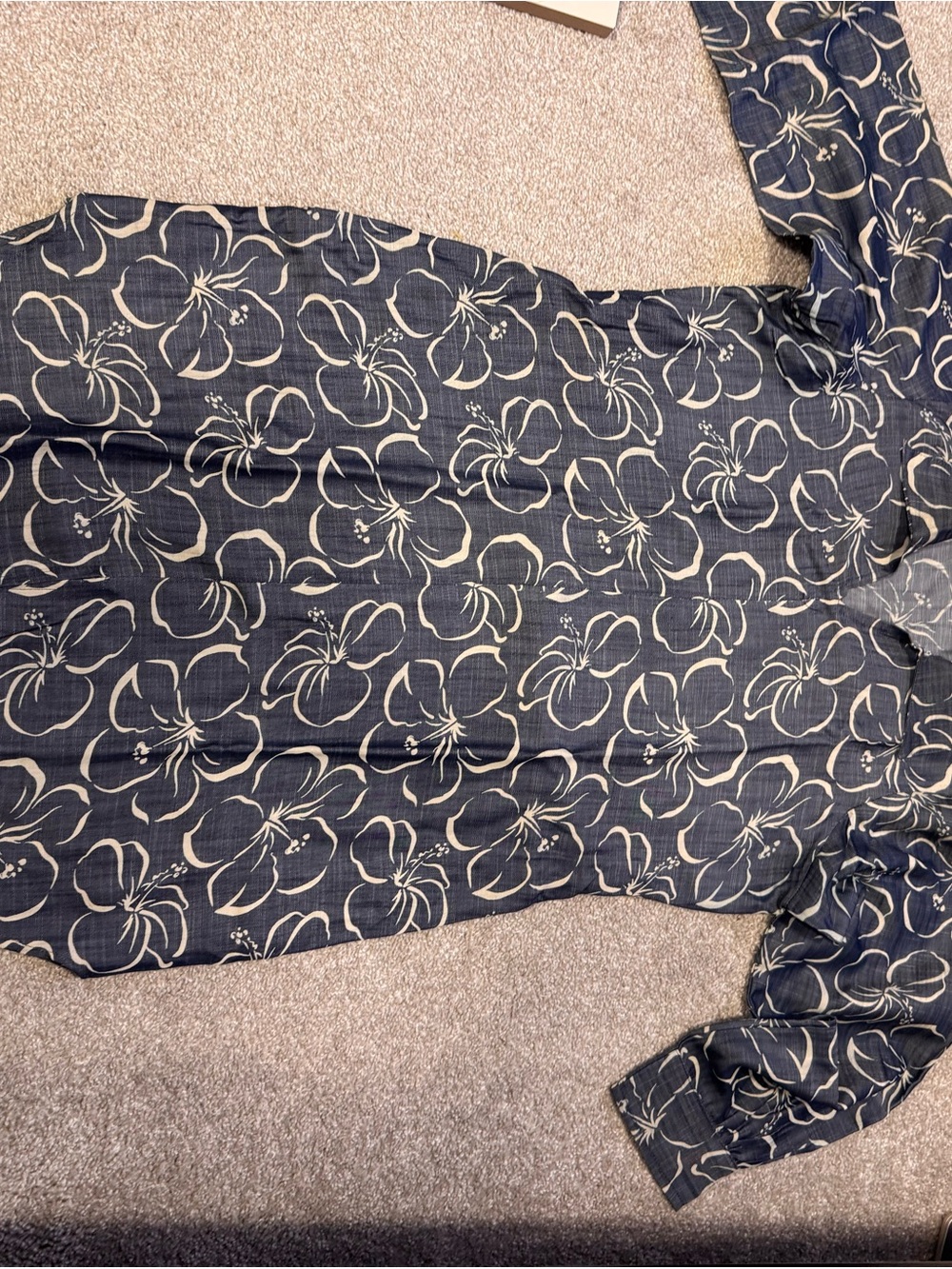 Women's Navy Floral Tunic Top